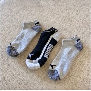 🪞 Brand NEW Puma logo active wear sports low cut socks set of 3 multi colors
